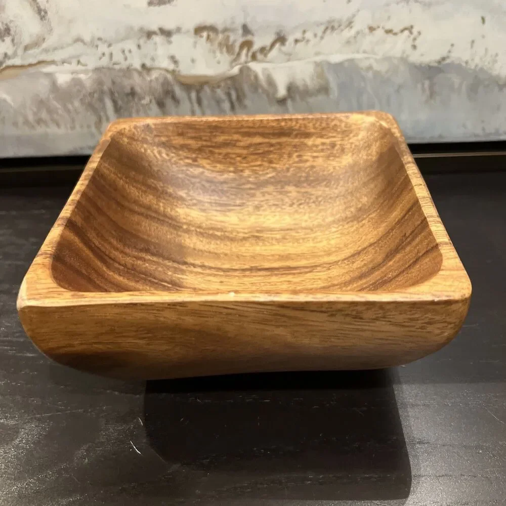 Pacific Merchant Acacia were Square Acacia Wood Bowl 6